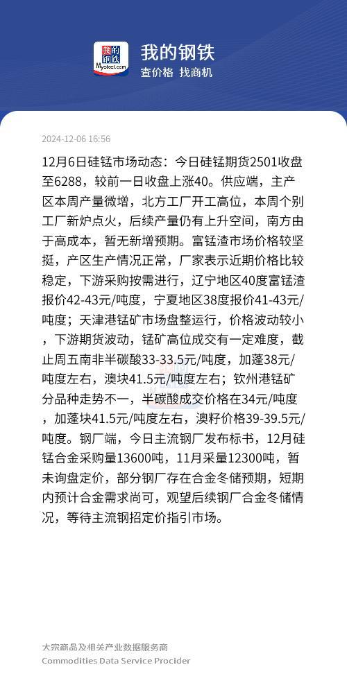 硅錳最新行情深度解析