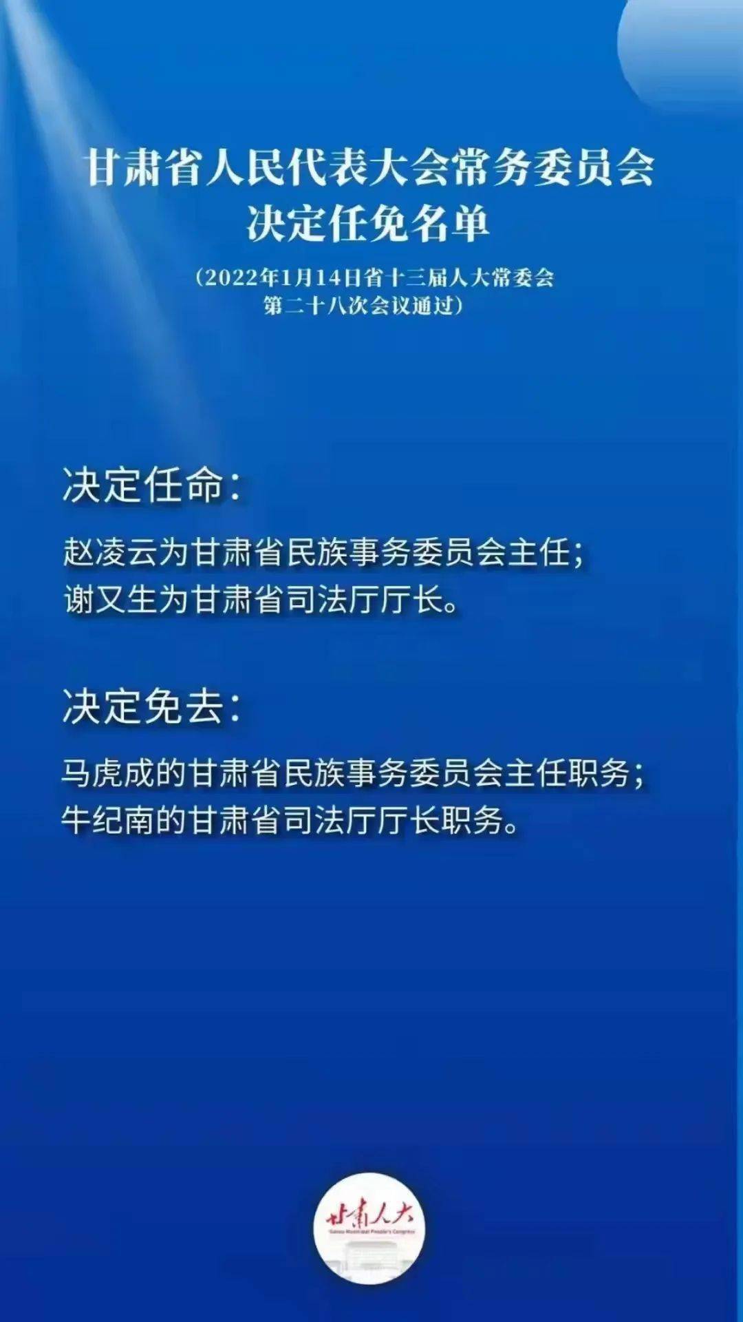 甘肃省政府最新任免动态通知